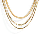 CLASSIQUE TRIPLE GOLDEN NECKLACE - COLLARES - Malandra Jewelry - AC1173