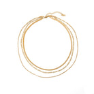 CLASSIQUE TRIPLE GOLDEN NECKLACE - COLLARES - Malandra Jewelry - AC1173