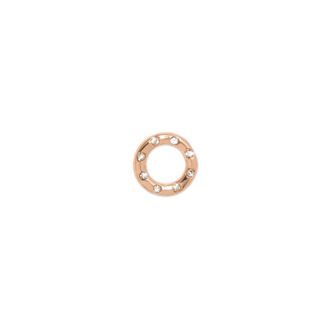 CLEAR & ROSE CHARM - DIJES - Malandra Jewelry - ICD291.R.T