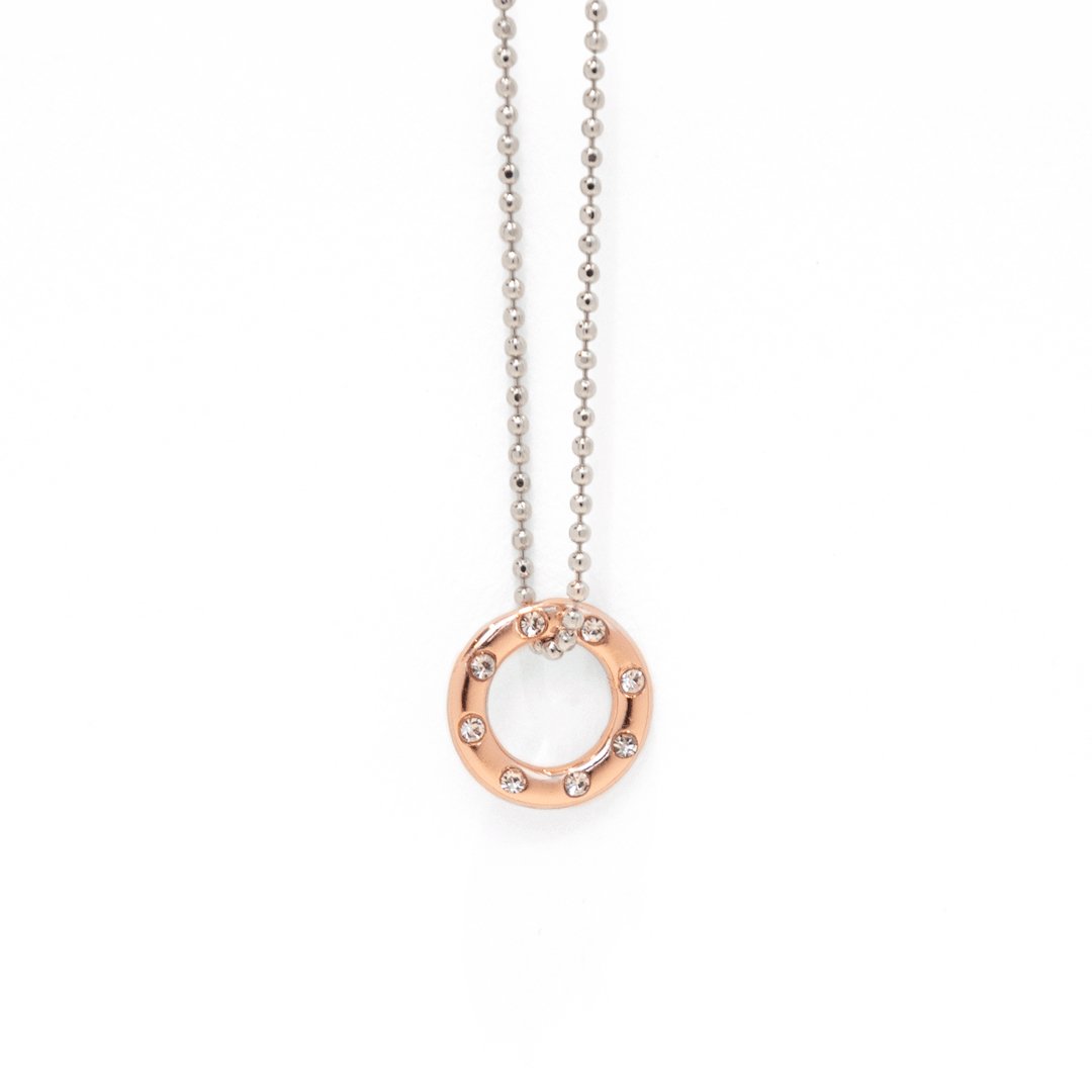 CLEAR & ROSE CHARM - DIJES - Malandra Jewelry - ICD291.R.T