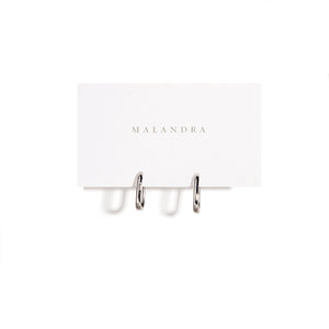 CLIP SILVER HUGGIES - ARETES - Malandra Jewelry - EA6574