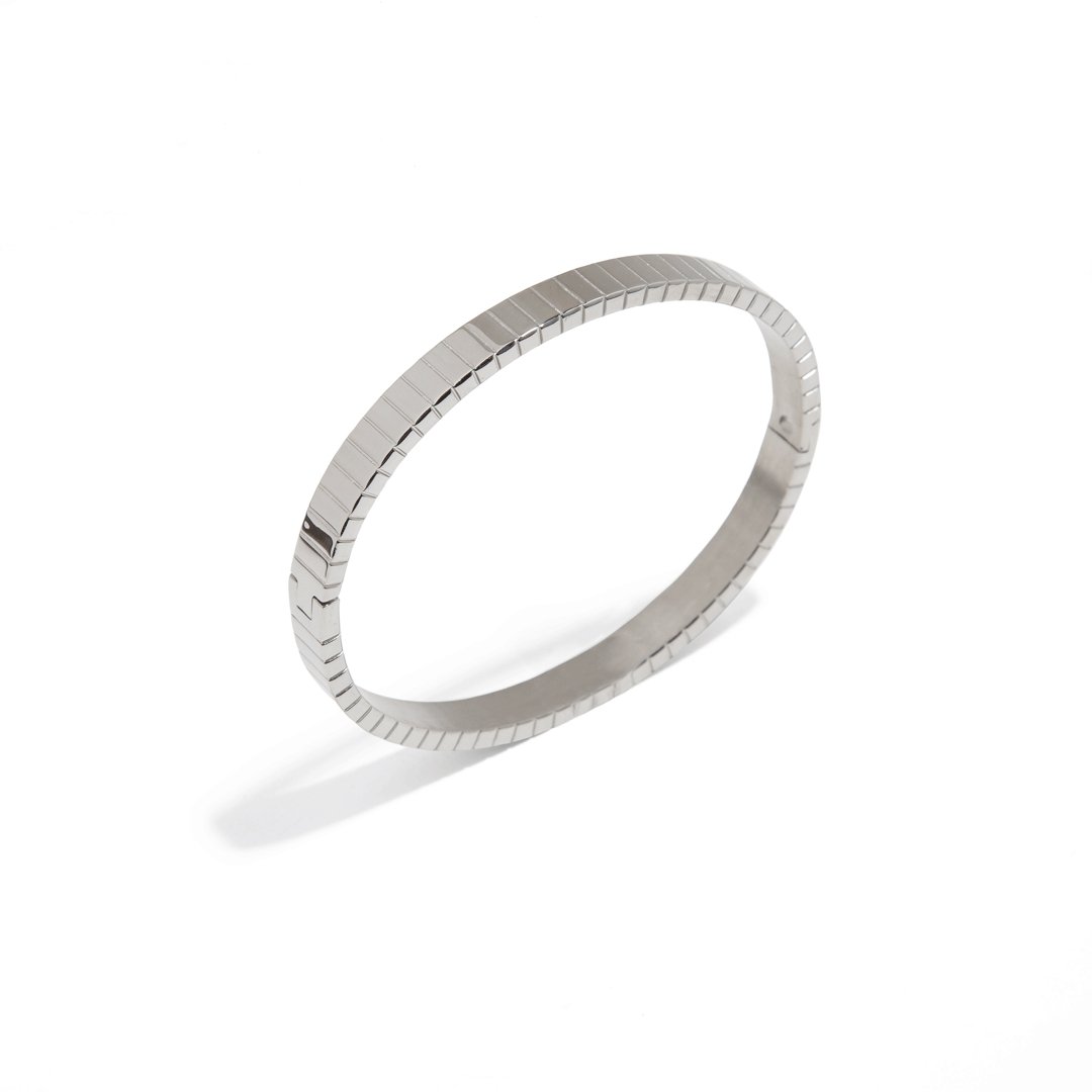 COLLINS SILVER BANGLE - BRAZALETES - Malandra Jewelry - EP6591.P
