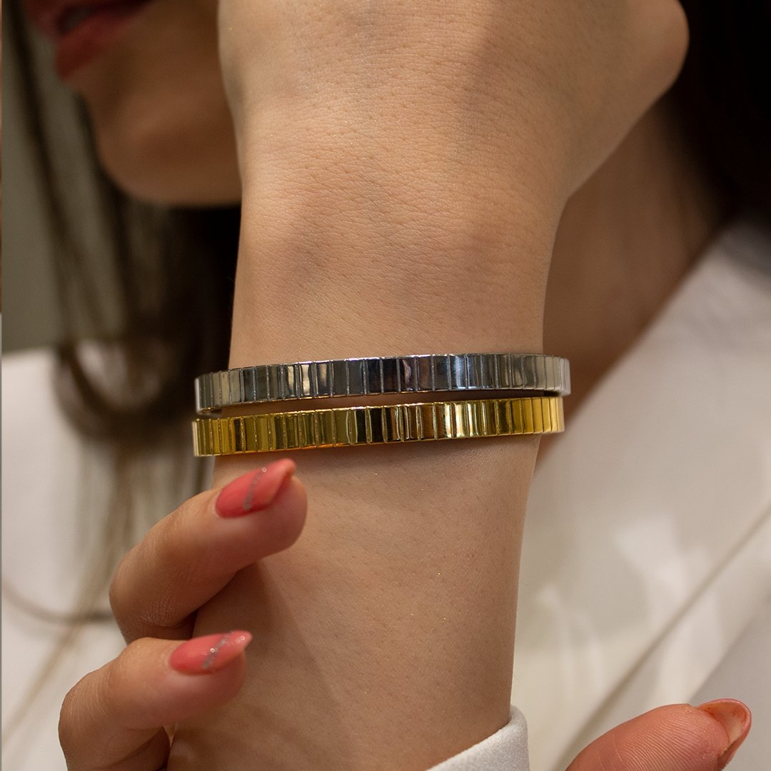 COLLINS SILVER BANGLE - BRAZALETES - Malandra Jewelry - EP6591.P