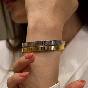 COLLINS SILVER BANGLE - BRAZALETES - Malandra Jewelry - EP6591.P