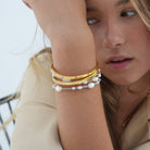 COLLINS SQUARED GOLDEN BRACELET - BRAZALETES - Malandra Jewelry - EP6077