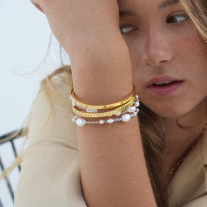COLLINS SQUARED GOLDEN BRACELET - BRAZALETES - Malandra Jewelry - EP6077