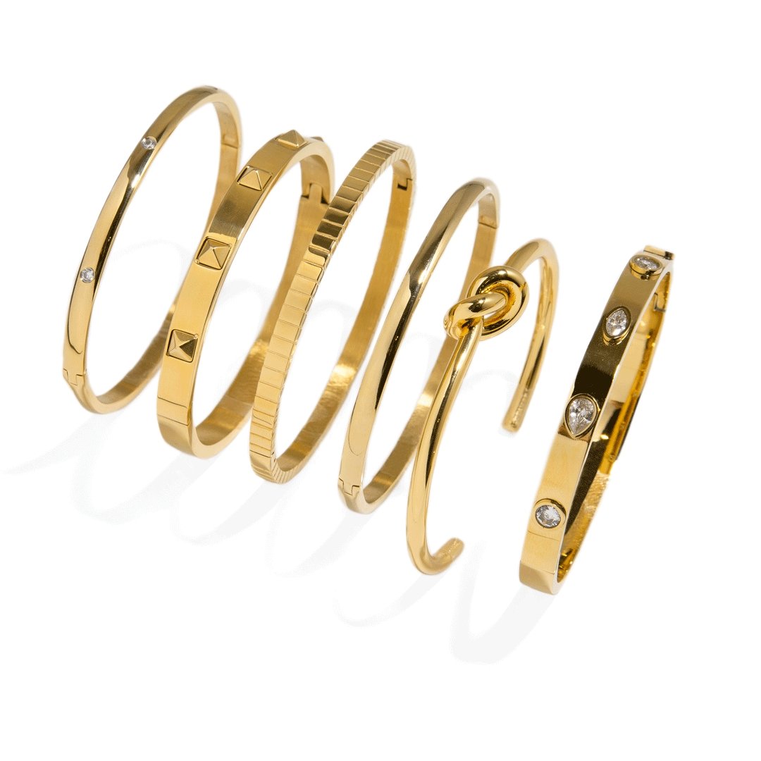 COLLINS SQUARED GOLDEN BRACELET - BRAZALETES - Malandra Jewelry - EP6077