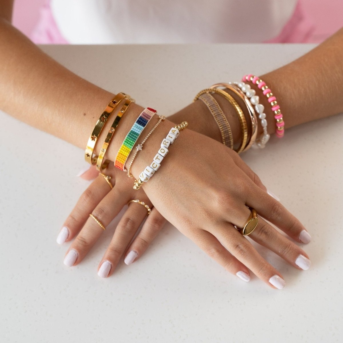 COLLINS SQUARED GOLDEN BRACELET - BRAZALETES - Malandra Jewelry - EP6077