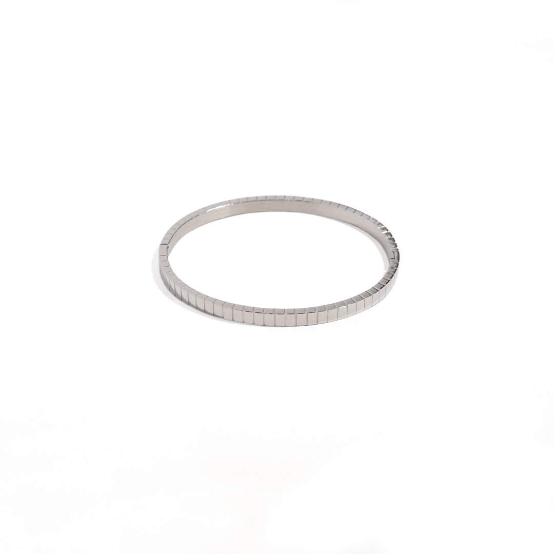 COLLINS SQUARED SILVER BRACELET - BRAZALETES - Malandra Jewelry - EP6077.P