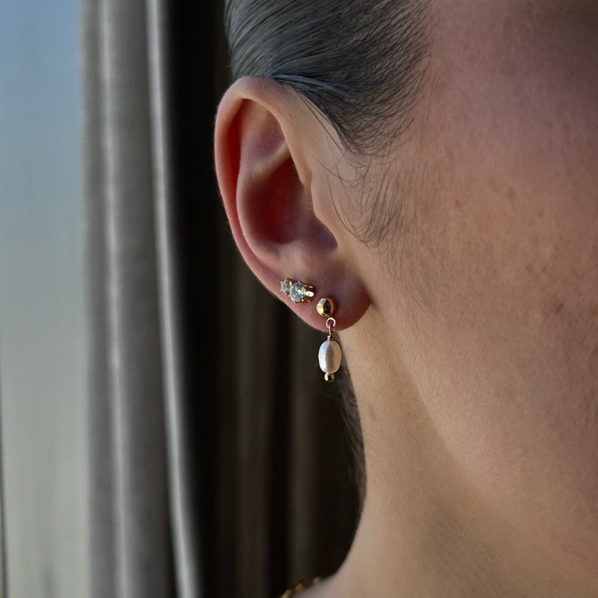 COSTA PEARL EARRINGS - ARETES - Malandra Jewelry - TA136