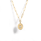 CRYSTAL PENDANT GOLDEN NECKLACE - COLLARES - Malandra Jewelry - XMC56 - 94480N