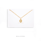 CRYSTAL PENDANT GOLDEN NECKLACE - COLLARES - Malandra Jewelry - XMC56 - 94480N