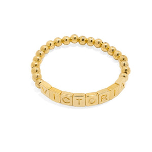 CUSTOM BLOCK NAME BRACELET - PULSERAS PERSONALIZADAS - Malandra Jewelry - TP719.1