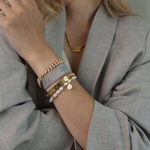 CUSTOM BLOCK NAME BRACELET - PULSERAS PERSONALIZADAS - Malandra Jewelry - TP719.1