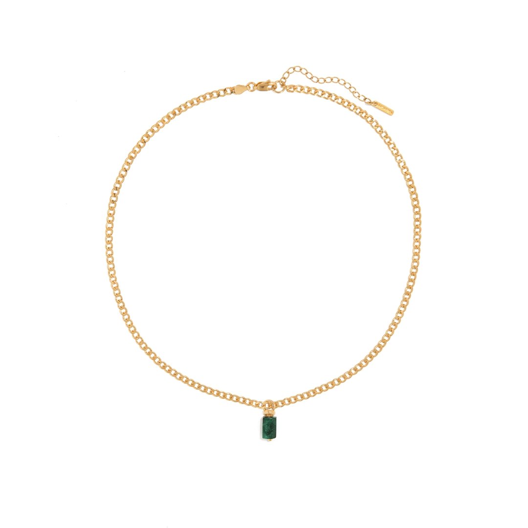 EMERALD AURA NECKLACE - COLLARES - Malandra Jewelry - TC1178