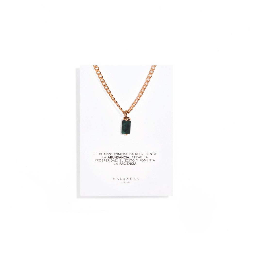 EMERALD AURA NECKLACE - COLLARES - Malandra Jewelry - TC1178