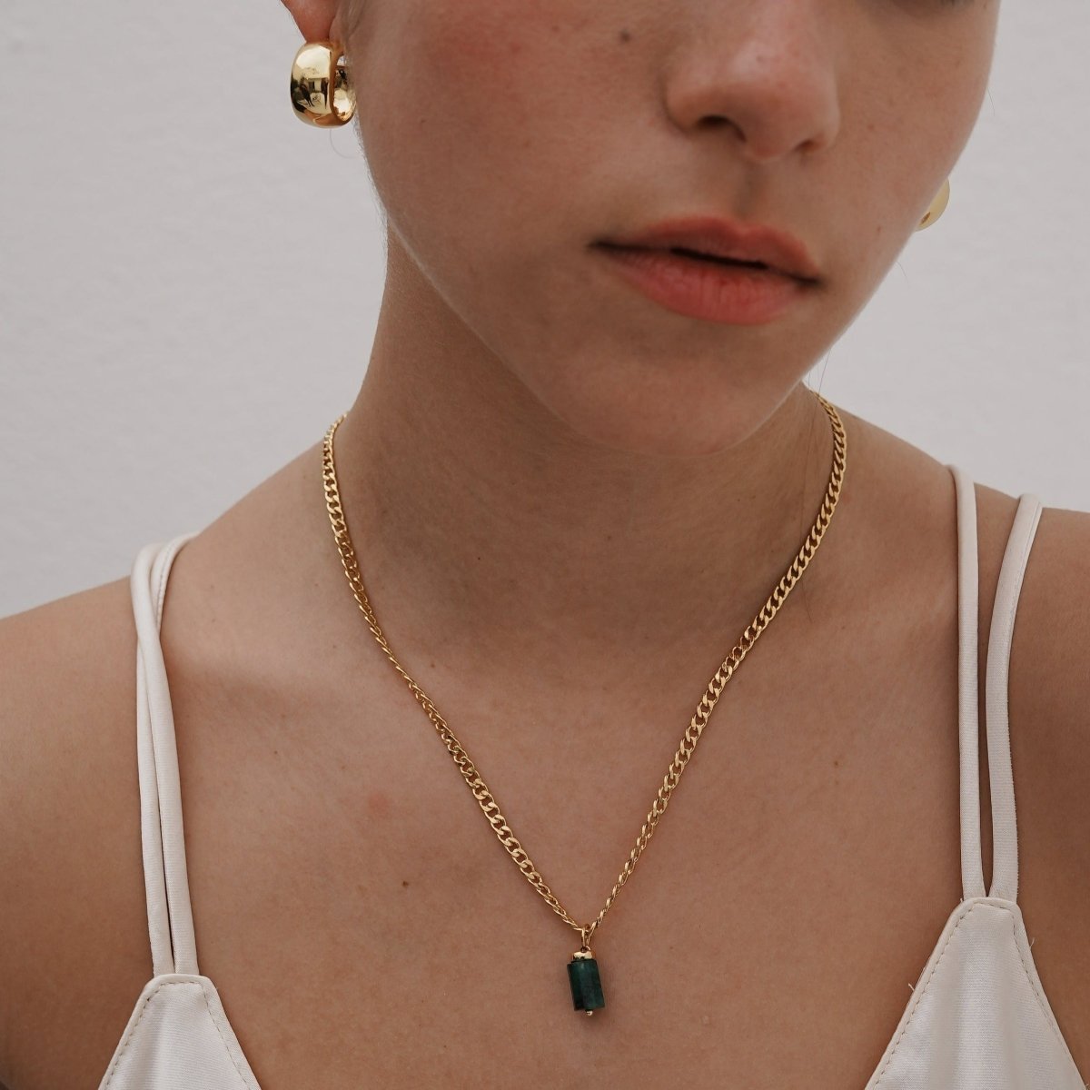 EMERALD AURA NECKLACE - COLLARES - Malandra Jewelry - TC1178