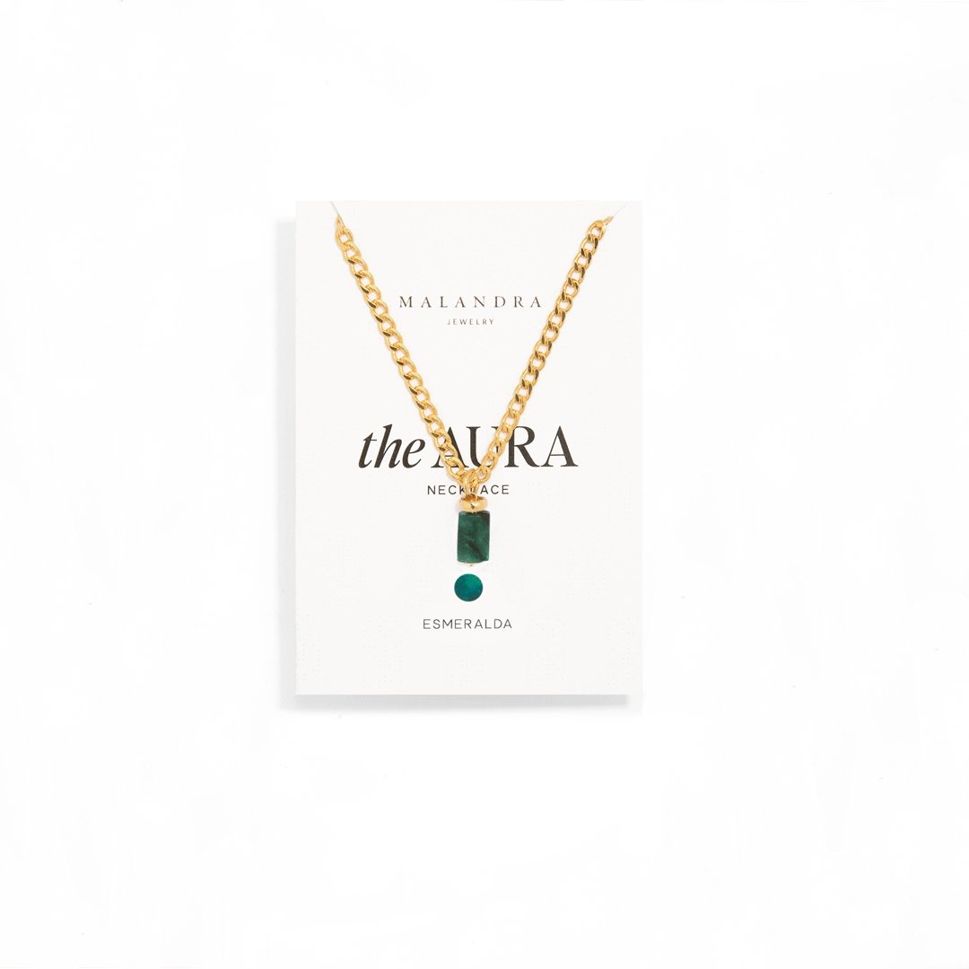 EMERALD AURA NECKLACE - COLLARES - Malandra Jewelry - TC1178