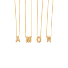 ESSENTIAL ARIAL LETTER NECKLACE - COLLARES - Malandra Jewelry - TC803.A