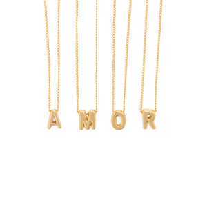 ESSENTIAL ARIAL LETTER NECKLACE - COLLARES - Malandra Jewelry - TC803.A