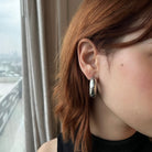 ESSENTIAL BOLD CHUNKY SILVER HOOPS - ARETES - Malandra Jewelry - AA1180.P