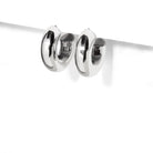 ESSENTIAL BOLD CHUNKY SILVER HOOPS - ARETES - Malandra Jewelry - AA1180.P