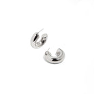 ESSENTIAL BOLD CHUNKY SILVER HOOPS - ARETES - Malandra Jewelry - AA1180.P - M28166
