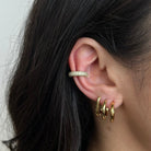 ESSENTIAL GOLDEN PAVE EAR CUFF - ARETES - Malandra Jewelry - EA6085.T