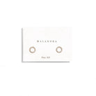 ESSENTIAL SILVER SPARK STUDS - ARETES - Malandra Jewelry - EAWA3 - AAE029-3