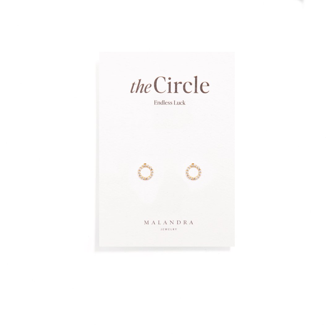 ESSENTIAL SPARK HALO STUDS - ARETES - Malandra Jewelry - VCA173 - 3183