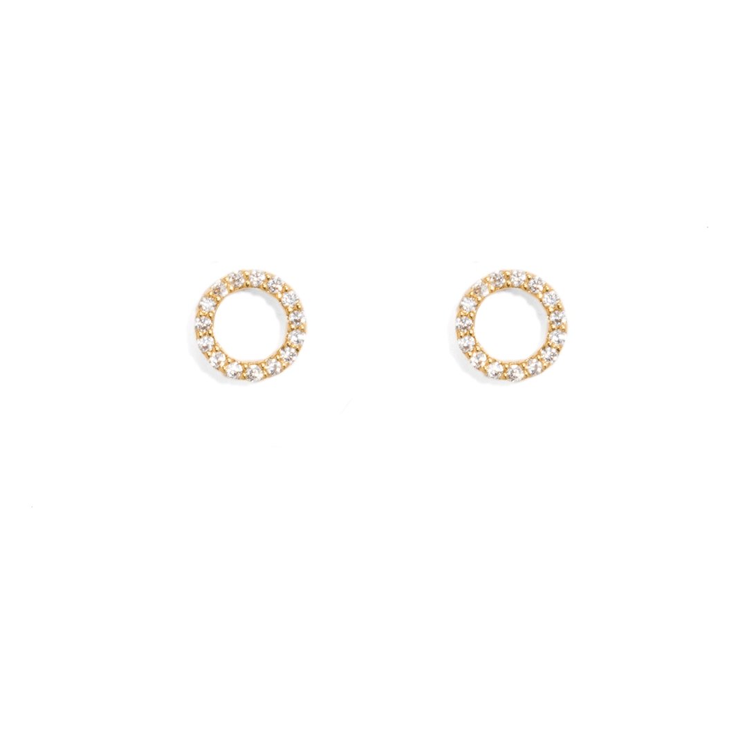ESSENTIAL SPARK HALO STUDS - ARETES - Malandra Jewelry - VCA173
