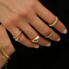 ESSENTIAL TWIST GOLDEN RING - ANILLOS - Malandra Jewelry - XRR70.6