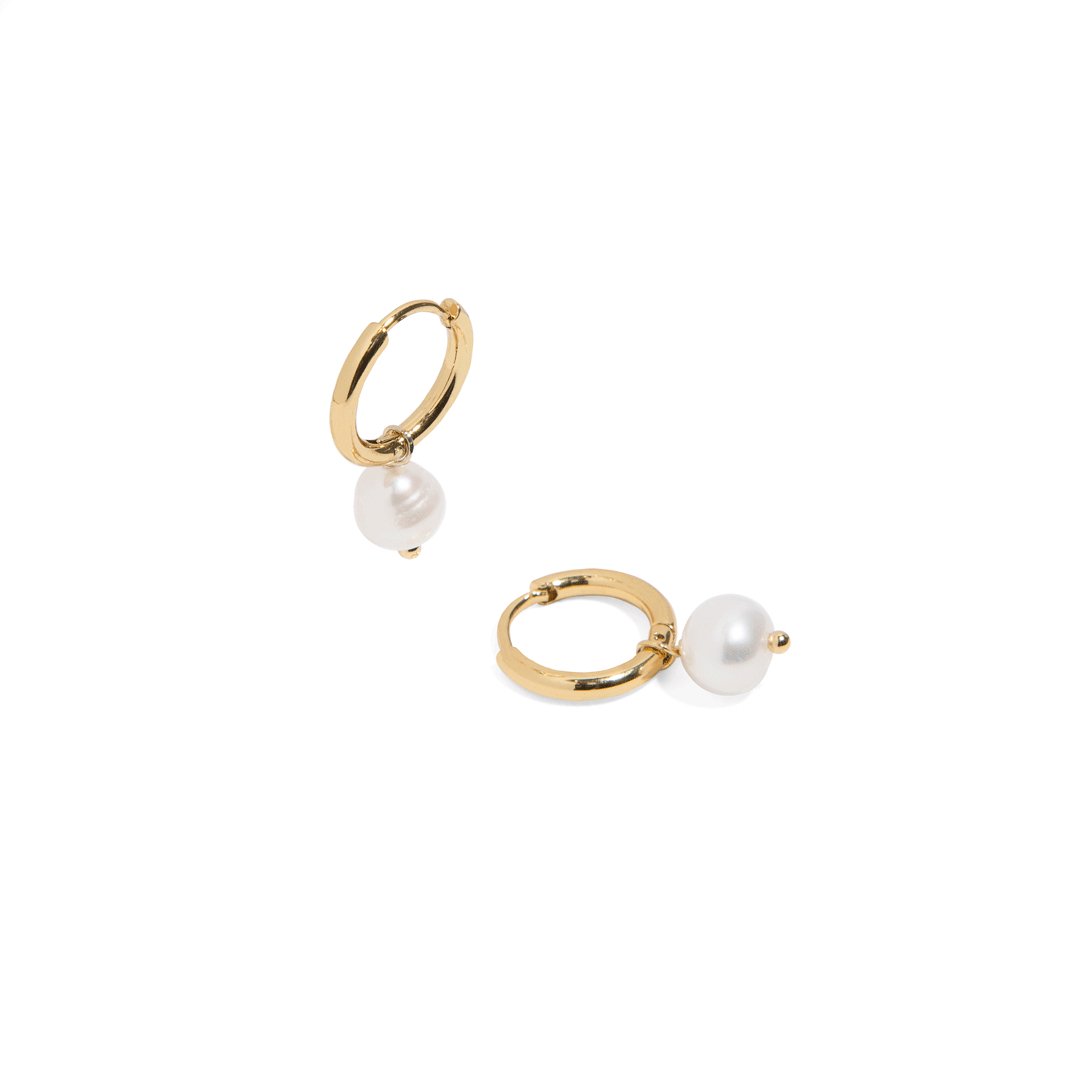EVERYDAY SINGLE PEARL HUGGIES - ARETES - Malandra Jewelry - TA1213