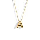 GOLDEN BALLOON LETTER NECKLACE - COLLARES - Malandra Jewelry - EAEC5.A-N3701309N-001