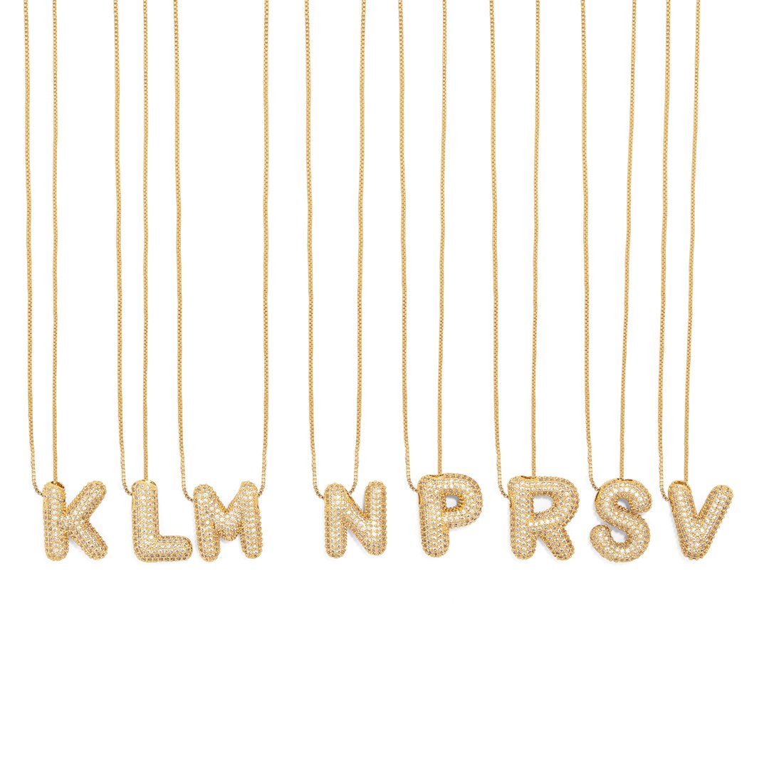 GOLDEN BALLOON SPARK LETTER NECKLACE - COLLARES - Malandra Jewelry - EBC1.A