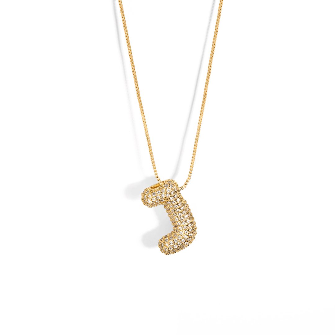 GOLDEN BALLOON SPARK LETTER NECKLACE - COLLARES - Malandra Jewelry - EBC1.A