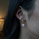 GOLDEN ROSE STUD EARRINGS - ARETES - Malandra Jewelry - VCA174 - 3911