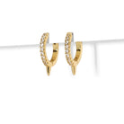 GOLDEN SPIKE HUGGIES - ARETES - Malandra Jewelry - EA5712