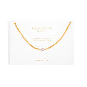 GRATITUDE ROSE PEARL NECKLACE - COLLARES - Malandra Jewelry - TC947