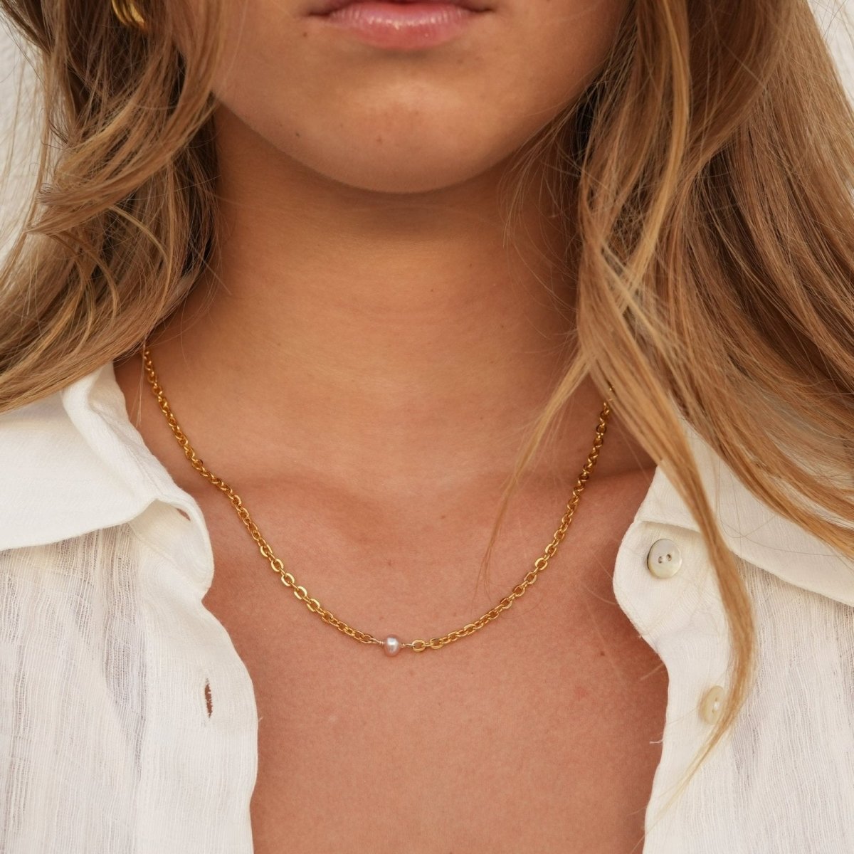 GRATITUDE ROSE PEARL NECKLACE - COLLARES - Malandra Jewelry - TC947