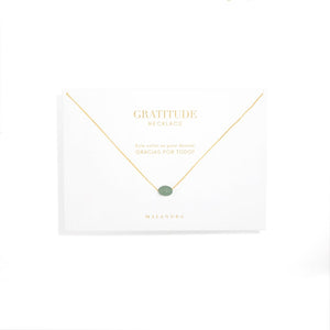 GREEN AVENTURINE GRATITUDE NECKLACE - COLLARES - Malandra Jewelry - TC885