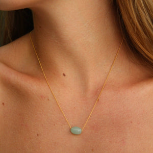 GREEN AVENTURINE GRATITUDE NECKLACE - COLLARES - Malandra Jewelry - TC885