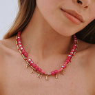 HOT PINK ICONIC NECKLACE - COLLARES - Malandra Jewelry - TC975