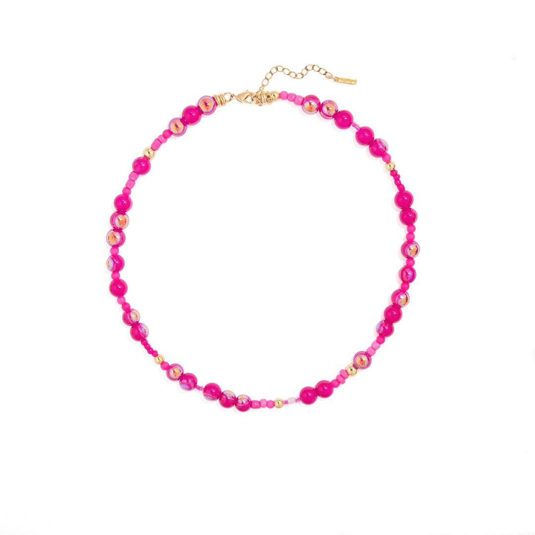 HOT PINK ICONIC NECKLACE - COLLARES - Malandra Jewelry - TC975