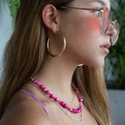 HOT PINK ICONIC NECKLACE - COLLARES - Malandra Jewelry - TC975