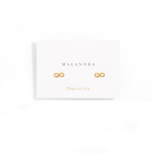 INFINITE LOVE STUD EARRINGS - ARETES - Malandra Jewelry - VCA23