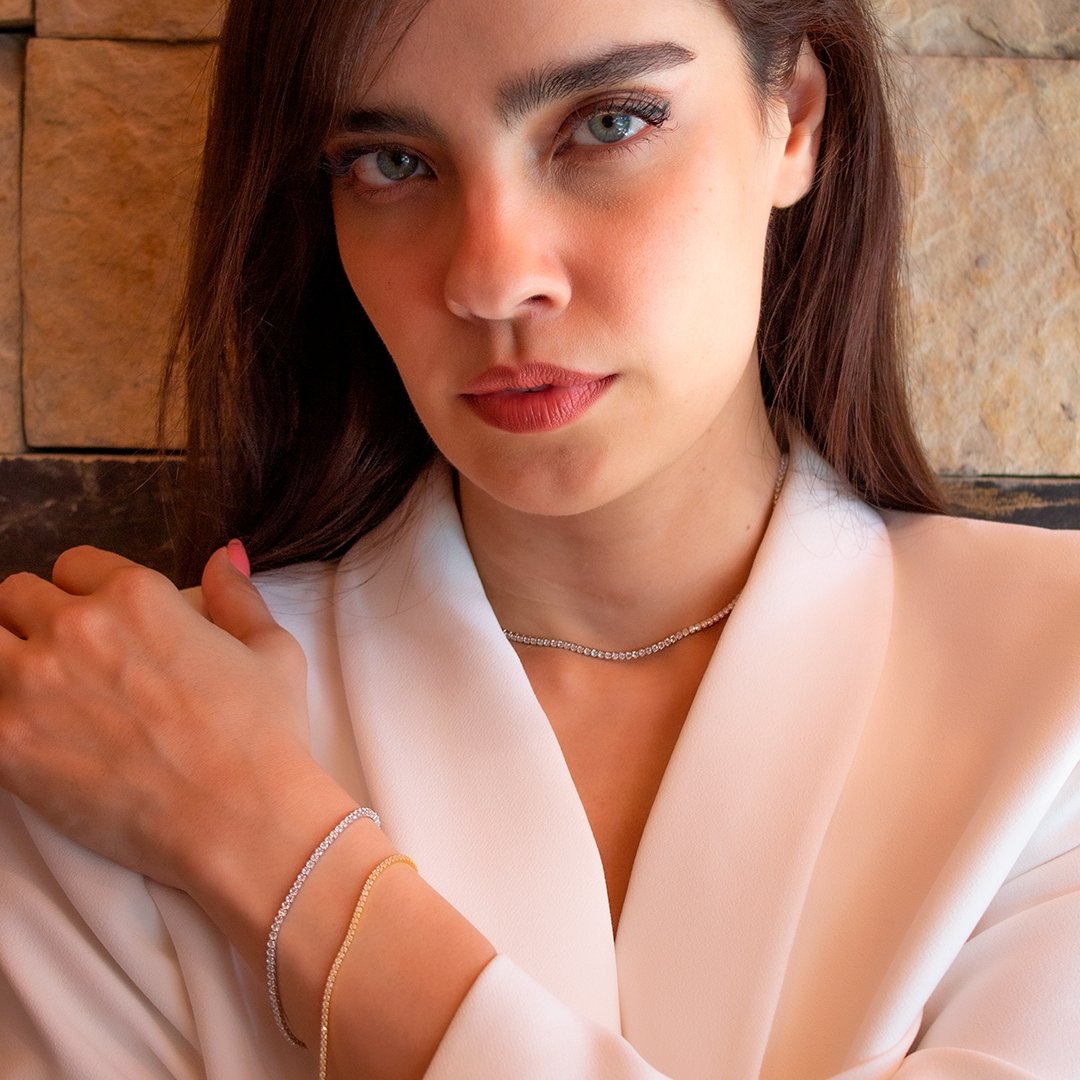 INFINITY SPARK SILVER CHOKER - COLLARES - Malandra Jewelry - EC6585