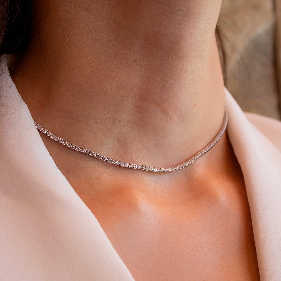 INFINITY SPARK SILVER CHOKER - COLLARES - Malandra Jewelry - EC6585