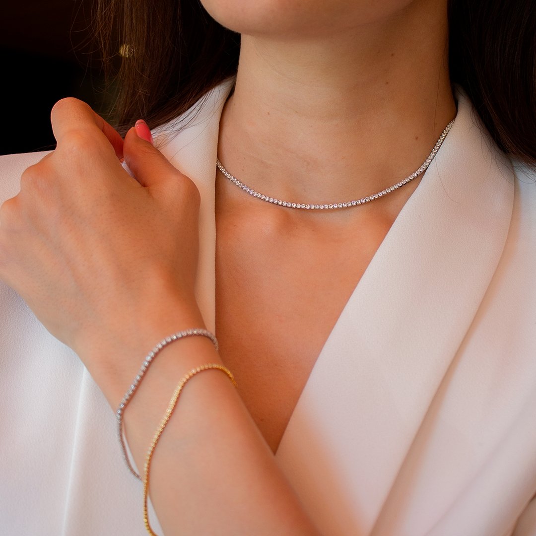 INFINITY SPARK SILVER CHOKER - COLLARES - Malandra Jewelry - EC6585
