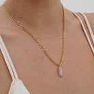 KUNZITE AURA NECKLACE - COLLARES - Malandra Jewelry - TC1184